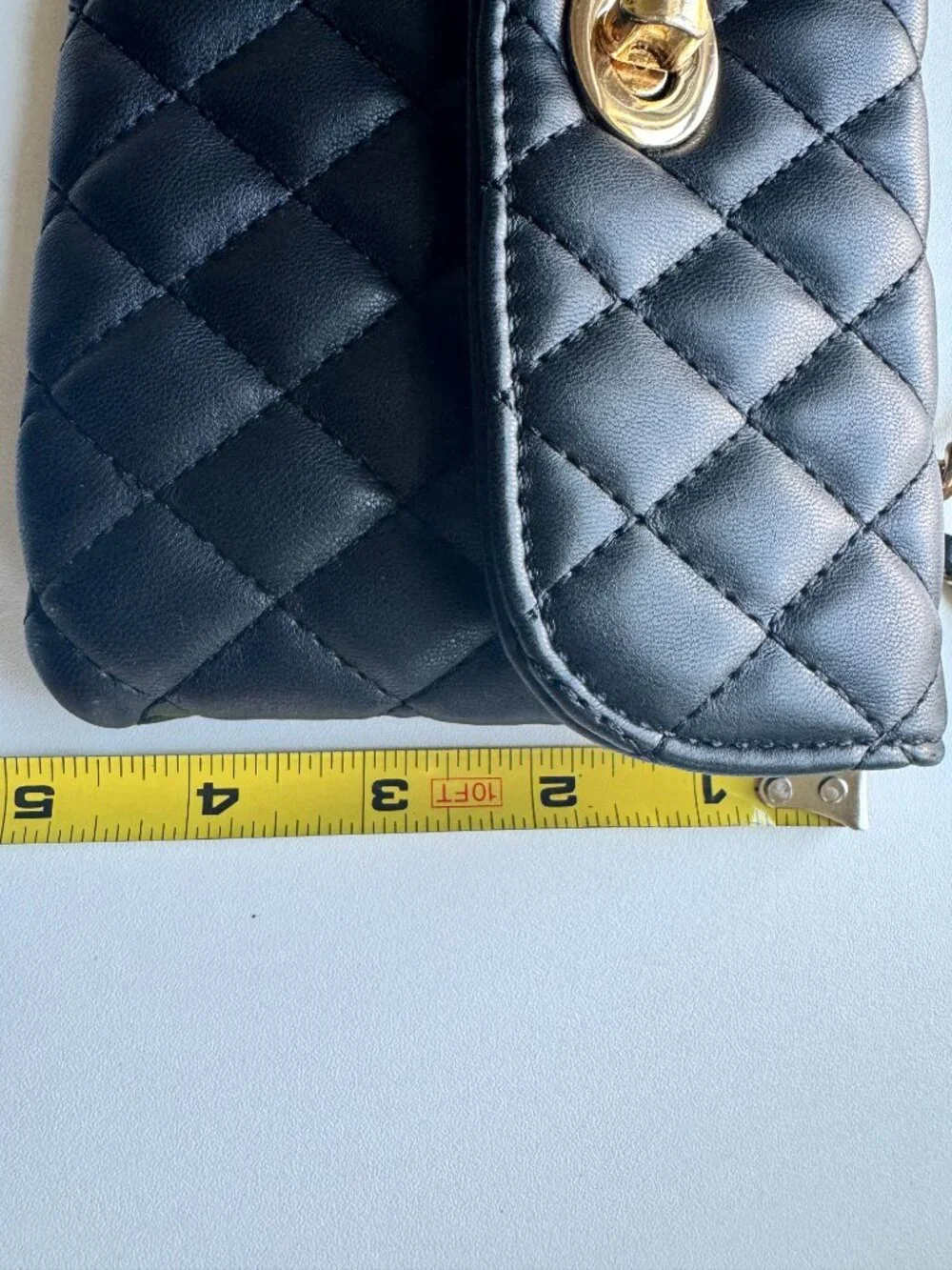 Black Quilted Gold Chain Crossbody Purse Small Shoulder Bag